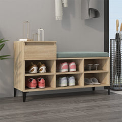 vidaXL Shoe Cabinet Sonoma Oak 102x36x60 cm Engineered Wood 1
