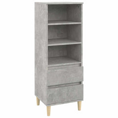 vidaXL Highboard Concrete Grey 40x36x110 cm Engineered Wood 2