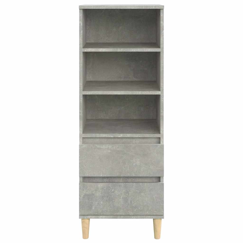 vidaXL Highboard Concrete Grey 40x36x110 cm Engineered Wood 3
