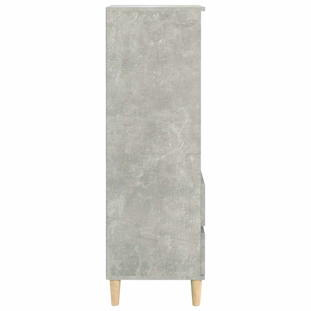 vidaXL Highboard Concrete Grey 40x36x110 cm Engineered Wood 5