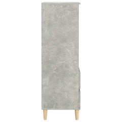 vidaXL Highboard Concrete Grey 40x36x110 cm Engineered Wood 5