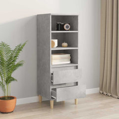 vidaXL Highboard Concrete Grey 40x36x110 cm Engineered Wood 6