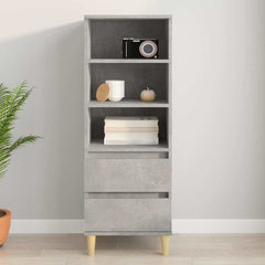 vidaXL Highboard Concrete Grey 40x36x110 cm Engineered Wood 1