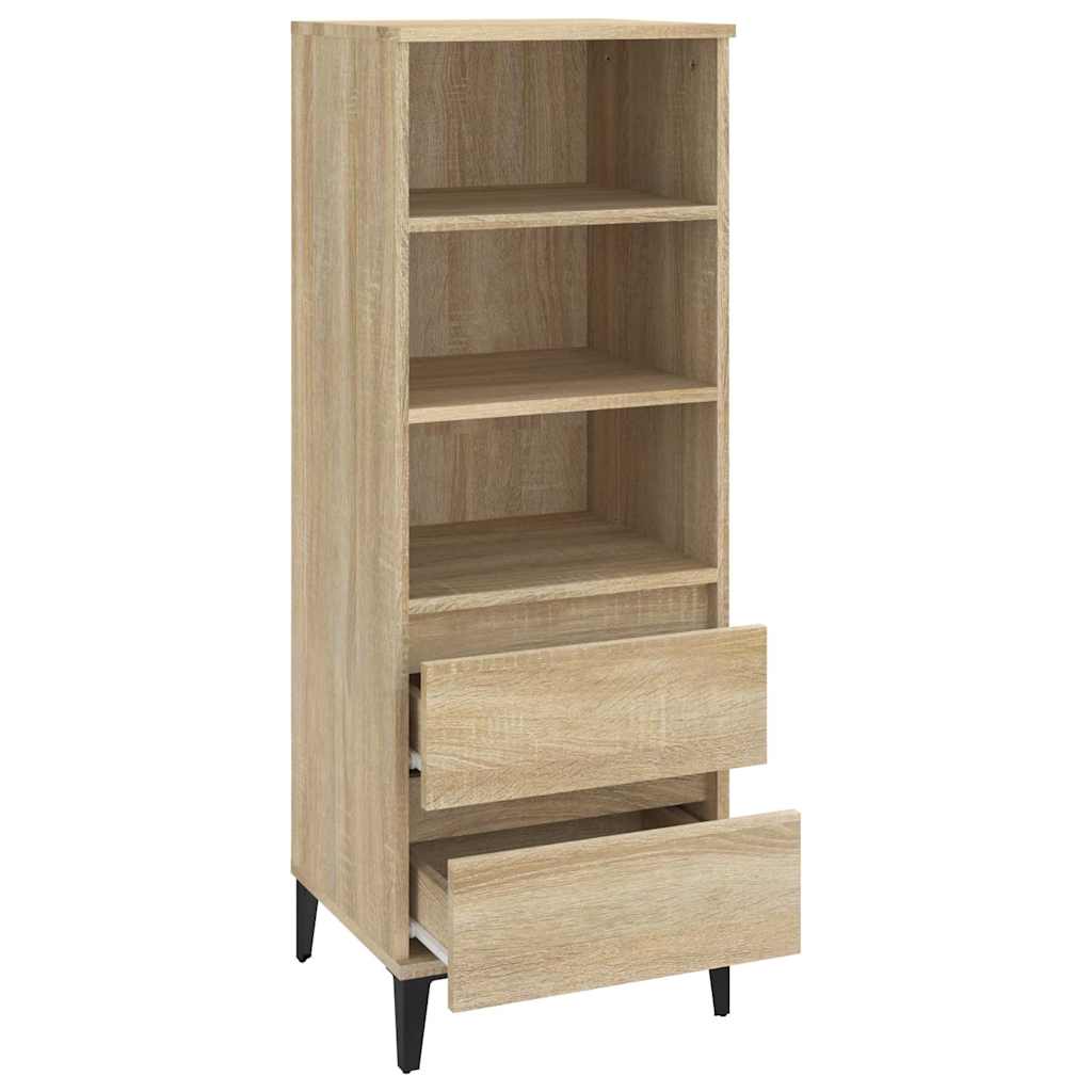 vidaXL Highboard Sonoma Oak 40x36x110 cm Engineered Wood 4