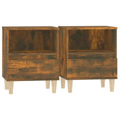 Bedside Cabinet 40x35x50 cm Smoked oak
