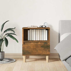 Bedside Cabinet 40x35x50 cm Smoked oak