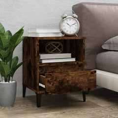 vidaXL Bedside Cabinets 2 pcs Smoked Oak 40x35x50 cm 3