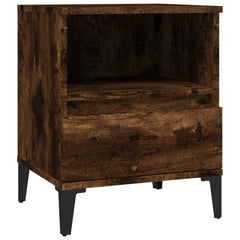vidaXL Bedside Cabinets 2 pcs Smoked Oak 40x35x50 cm 6
