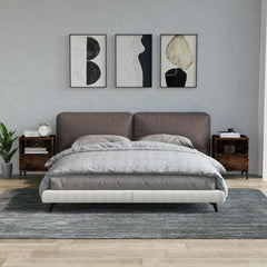 vidaXL Bedside Cabinets 2 pcs Smoked Oak 40x35x50 cm 1