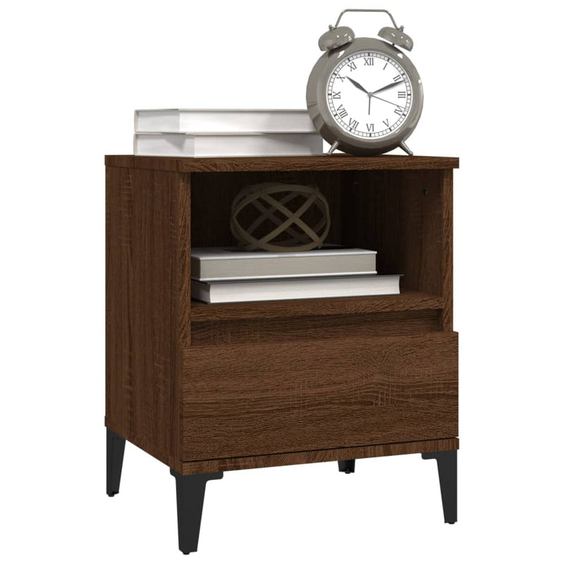 Bedside Cabinet Brown Oak 40x35x50 cm