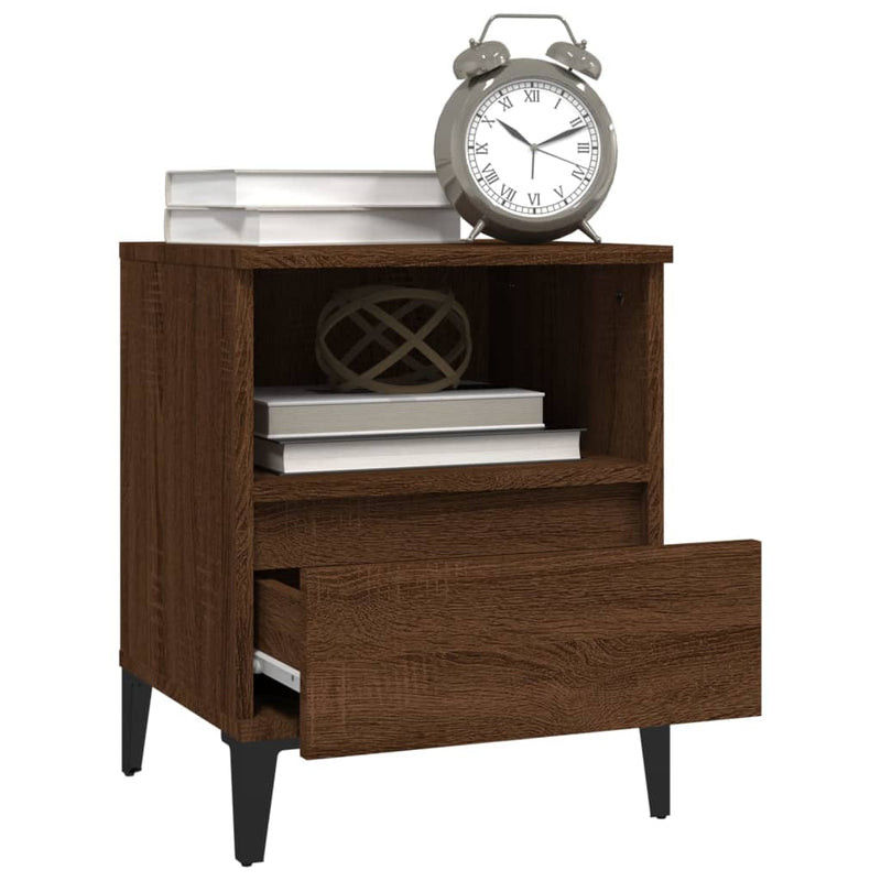 Bedside Cabinet Brown Oak 40x35x50 cm