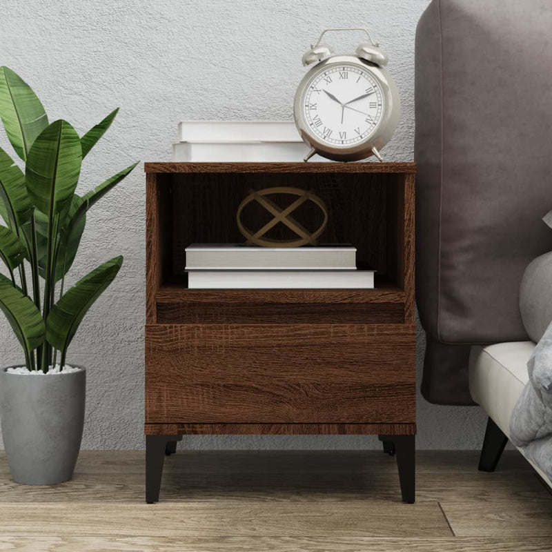 Bedside Cabinet Brown Oak 40x35x50 cm