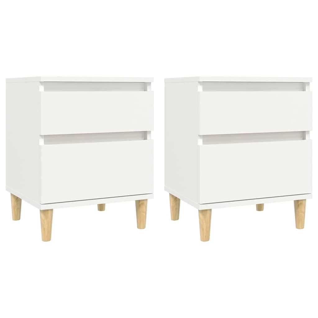 vidaXL Bedside Cabinet | Set of 2 | White 2