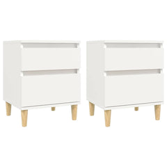 vidaXL Bedside Cabinet | Set of 2 | White 2