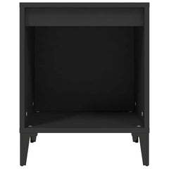 vidaXL Bedside Cabinet | Set of 2 | Black | Engineered wood, Metal | Medium 6