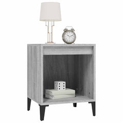 vidaXL Bedside Cabinet | Set of 2 | Grey Sonoma | Engineered wood, metal 4