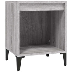 vidaXL Bedside Cabinet | Set of 2 | Grey Sonoma | Engineered wood, metal 5