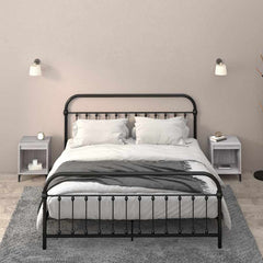 vidaXL Bedside Cabinet | Set of 2 | Grey Sonoma | Engineered wood, metal 1
