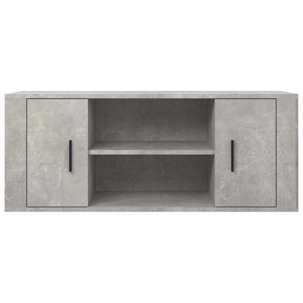 vidaXL TV Cabinet Concrete Grey 100x35x40 cm Engineered Wood 3