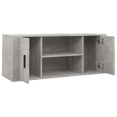 vidaXL TV Cabinet Concrete Grey 100x35x40 cm Engineered Wood 4