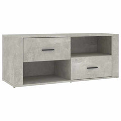 vidaXL TV Cabinet Concrete Grey 100x35x40 cm Engineered Wood 2