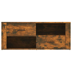 vidaXL TV Cabinet Smoked Oak 100x35x40 cm Engineered Wood 6