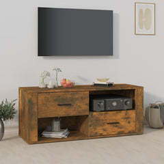 vidaXL TV Cabinet Smoked Oak 100x35x40 cm Engineered Wood 1