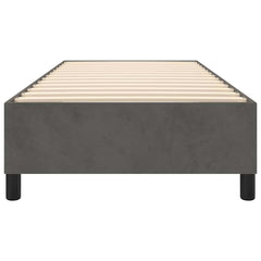 Box Spring Bed Frame Velvet Dark grey Twin XL