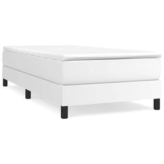 Box Spring Bed Frame Single Faux Leather