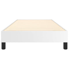 vidaXL Box Spring Bed Frame White Single Faux Leather 5