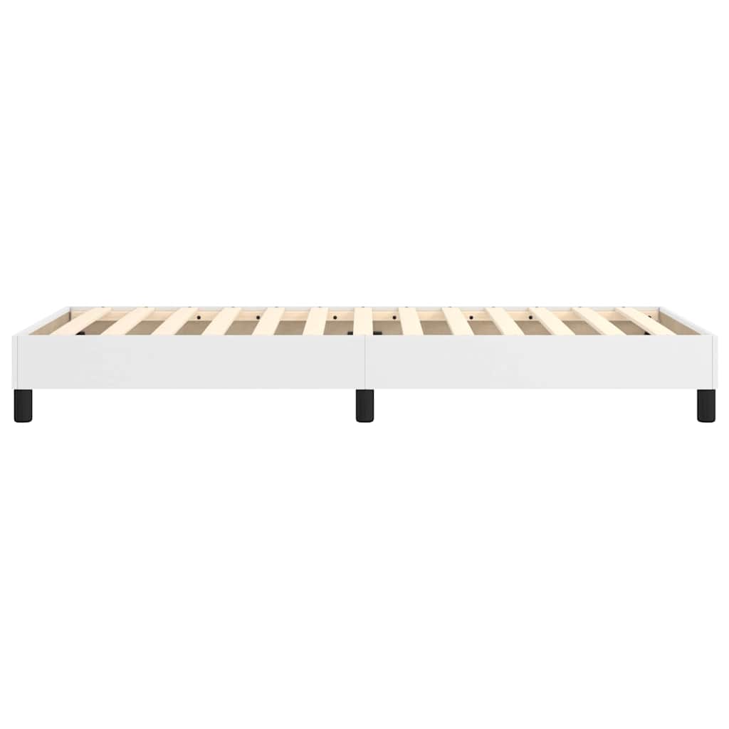 vidaXL Box Spring Bed Frame White Single Faux Leather 6