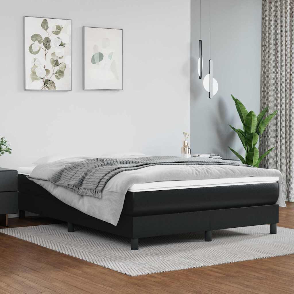 vidaXL Box Spring Bed Frame Single Faux Leather