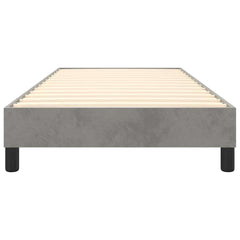 vidaXL Box Spring Bed Frame Light Grey Single Velvet 5