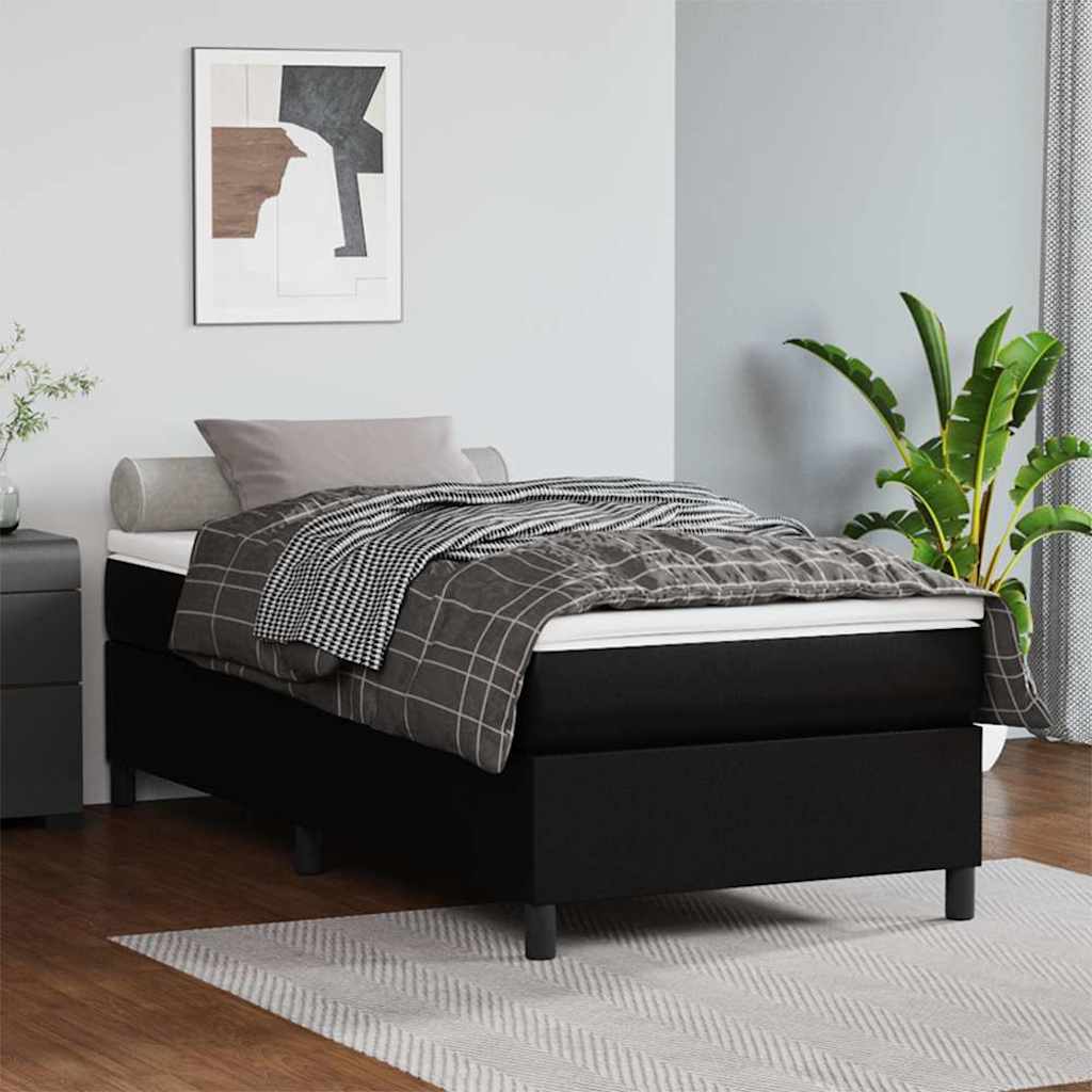 vidaXL Box Spring Bed Frame Single Faux Leather