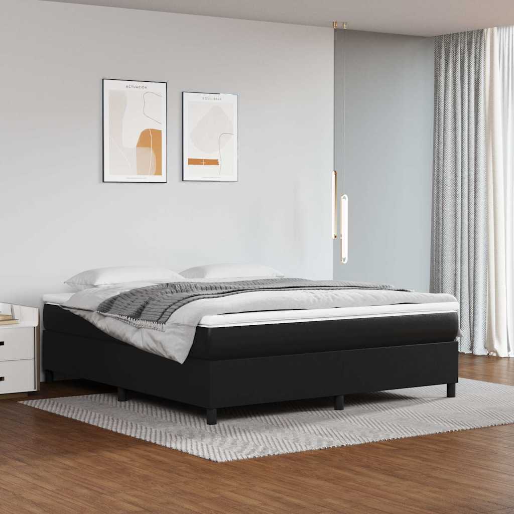 vidaXL Box Spring Bed Frame Single Faux Leather