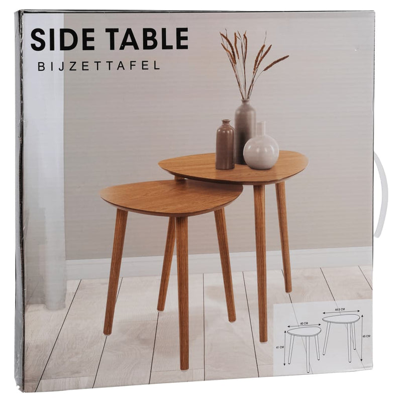 Home&Styling 2 Piece Side Table Set Natural