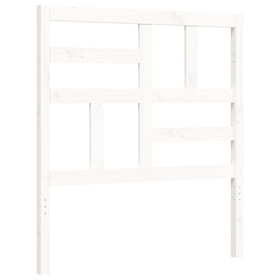 Bed Frame with Headboard White Small Single Solid Wood