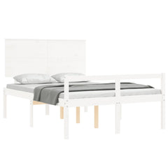 vidaXL Senior Bed without Mattress White Small Double Solid Wood 3