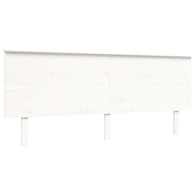 Bed Frame with Headboard White 200x200 cm Solid Wood