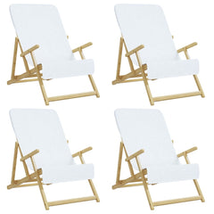 vidaXL Beach Towels 4 pcs White 60x135 cm Fabric 400 GSM 2
