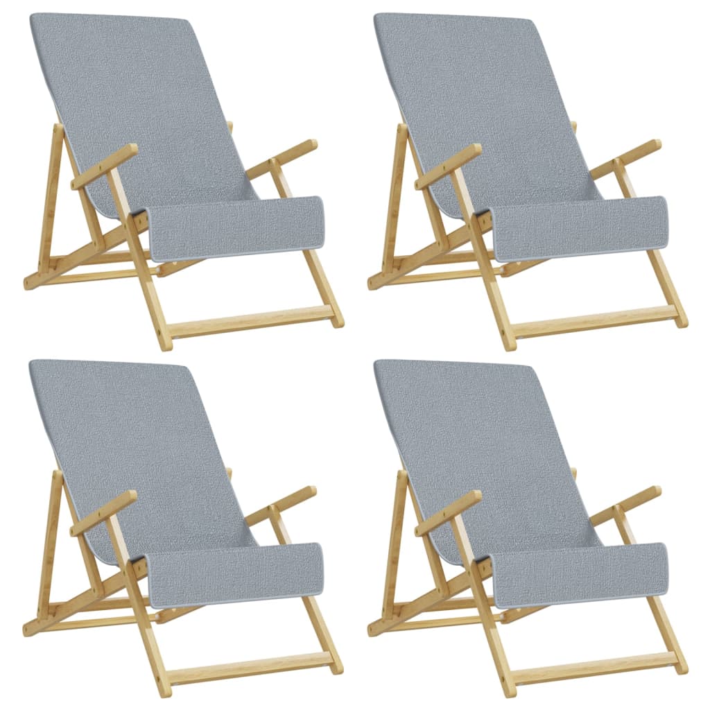 vidaXL Beach Towels 4 pcs Grey 60x135 cm Fabric 400 GSM 2