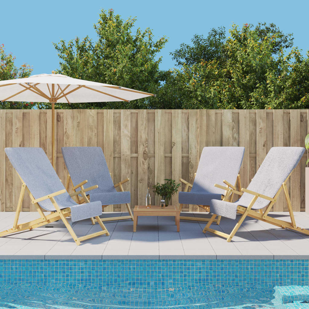 vidaXL Beach Towels 4 pcs Grey 60x135 cm Fabric 400 GSM 1