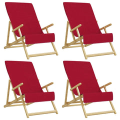 vidaXL Beach Towels 4 pcs Burgundy 60x135 cm Fabric 400 GSM 2