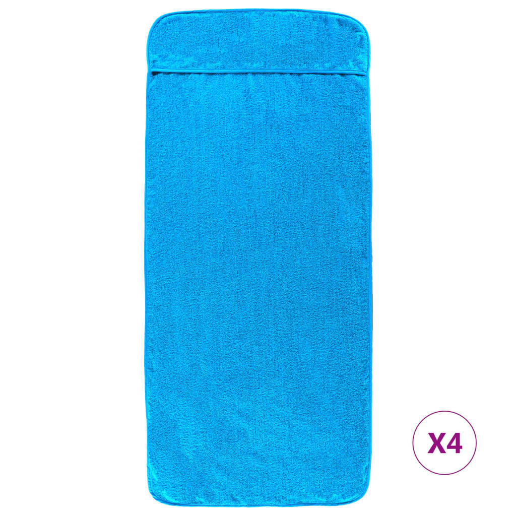 vidaXL Beach Towels 4 pcs Turquoise 60x135 cm Fabric 400 GSM 3