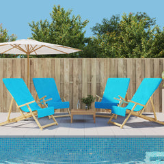 vidaXL Beach Towels 4 pcs Turquoise 60x135 cm Fabric 400 GSM 1