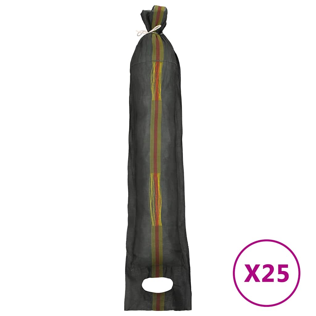 vidaXL Sandbags 25 pcs Dark Green 103x25 cm HDPE 2