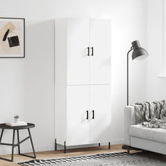 Highboard 69.5x34x180 cm Engineered Wood 2 Doors White