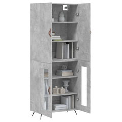 vidaXL Highboard Concrete Grey 69,5x34x180 cm Engineered Wood 3