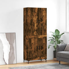 Highboard 69.5x34x180 cm Engineered Wood 2 Wood Doors Smoked oak
