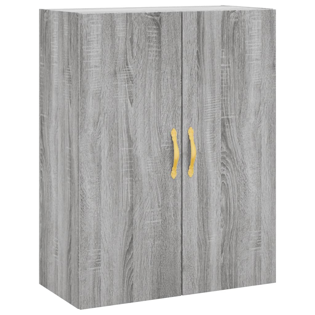 Highboard 69.5x34x180 cm Engineered Wood 1 Glass Door 3 Drawers Grey sonoma